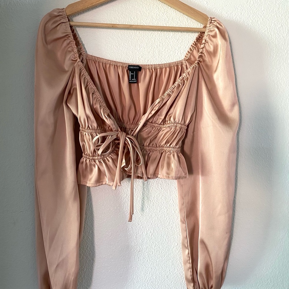 Pink over shoulder top